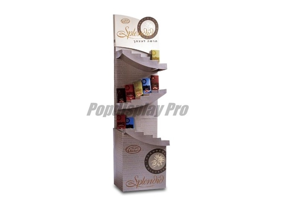 Temporary Cardboard Pop Displays Stackable With 3 Vacumm Forming Trays