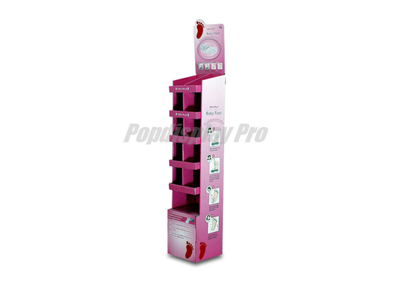 Retail Temporary Personal Skin Care 5-shelf Promotional Cardboard POP Display