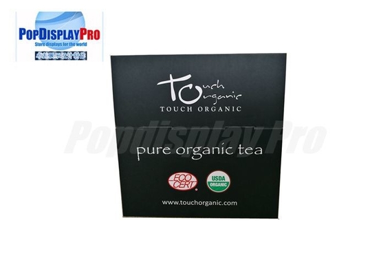 Custom Counter Display Boxes Cardboard 2 Tier Flat Delivered For Selling Tea